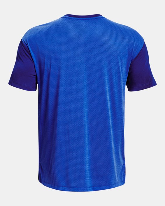 Men's UA Run Anywhere Streaker Short Sleeve, Blue, pdpMainDesktop image number 5